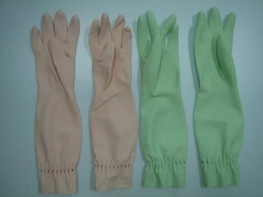 ถุงมือยางยาวรัดปลายข้อ
